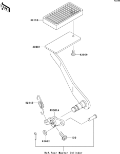 VN1600 Педаль тормоза