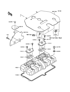 ZR400 Крышка головки цилиндров
