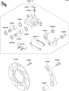 ZR550 Rear caliper(zr550-b1 / b2 / b3)