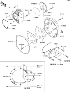 EJ650 Крышки двигателя правые
