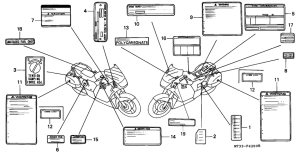ST1100 Лейбл предостережения