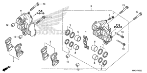 CBR600RR (ABS) Передний суппорт