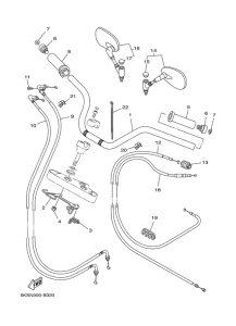 XVS1100A Guidon & cable