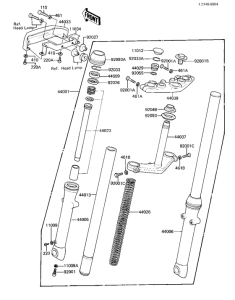 KZ1000 Вилка передней оси
