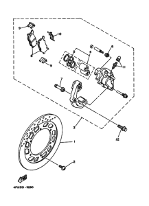 TDR125 Передний суппорт