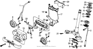 VF1100S Steering stem + horn