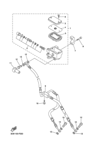 XVS1300A Главный тормозной цилиндр
