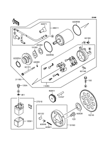 ZR250 Starter motor / starter clutch
