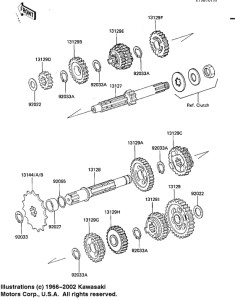 KX125 Трансмиссия
