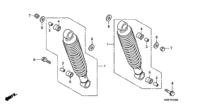 CBF125M Rear cushion
