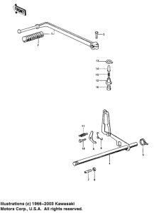 KZ1000 Переключатель передач