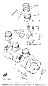 YX600U Коленчатый вал и Поршень