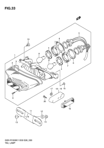 GSX-R1000 Задний фонарь