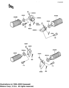 KZ1100 Подножки