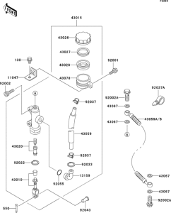 ZR1100 Задний торм цилиндр