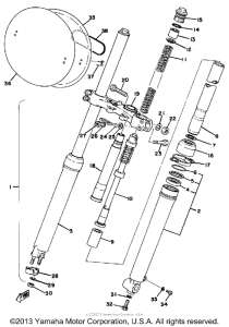 TT500C Передняя вилка