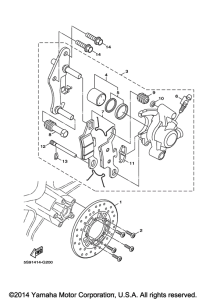 YW125 Передний суппорт