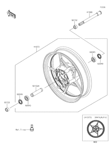 EX650 フロントハブ