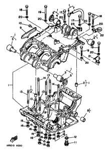 RD350F Картер двигателя