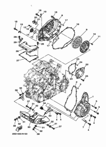 XT1200ZE Крышка картера двигателя