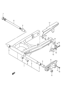 DL650 Маятник задний