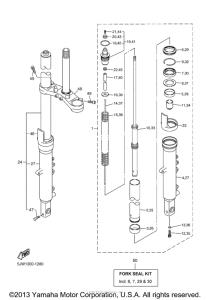 FJR1300A Передняя вилка
