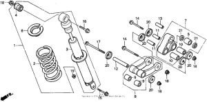 XR100 Задние амортизаторы
