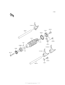 EX650 Валы и вилки переключения передач