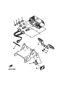FZR1000 FZR1000E Taillight unit ass`y