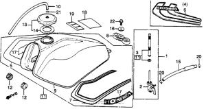 XL500S Xl500s fuel tank 79-81
