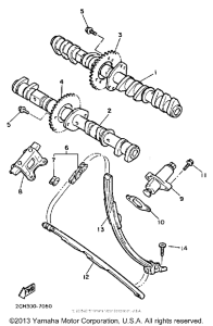 FZR1000TC Цепь механизма газораспределения