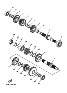 XV1700AT XV17ATS Трансмиссия