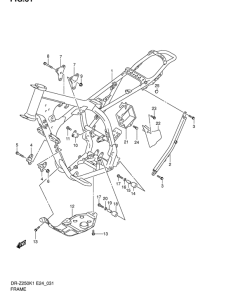 DR-Z250 Frame comp
