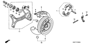 CN250 Rear wheel complete assy