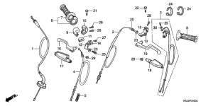 CRF80F Handle lever / cable