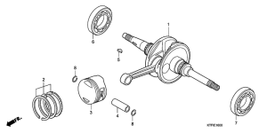 SH125D Crankshaft / piston