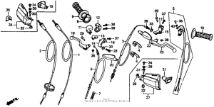 XR80R Handle levers + cables