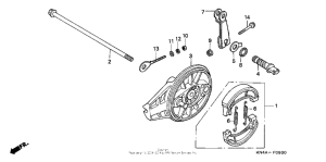 XR100 Задний тормоз