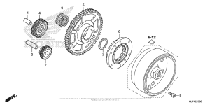 CTX700N Муфта стартера