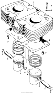 CL175 Cylinder + piston