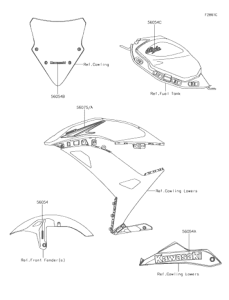 EX650 デカール(ブラック)(KJF)