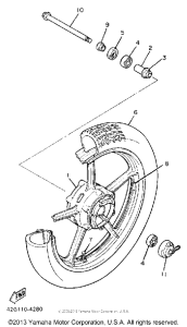 XV700CTC Переднее колесо