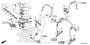 VFR800F Передний главный тормозной цилиндр