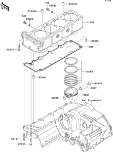 ZX1200 Цилиндр и поршни