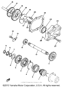 XS650SH Starting motor unit