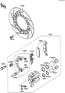 EX500 Передний тормоз