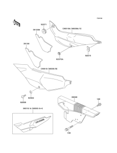 KLE500 Side covers / chain cover(kle500-a2)