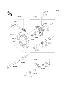 KX125 Задняя ступица колеса