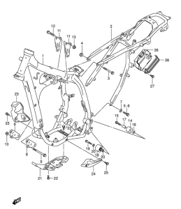 DR-Z400 Frame comp