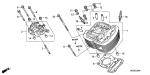 VT750CA Передняя головка цилиндров